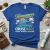 Honeymoon Cruise 2025 Making Memories Together text design with cruise ship and palm trees graphic