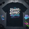 Hoochie Daddy 80s retro graphic t-shirt with a sports car and neon city skyline design