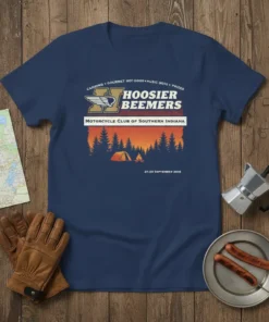 Hoosier Beemers Motorcycle Club Southern Indiana unique graphic design printed on comfortable cotton t-shirt