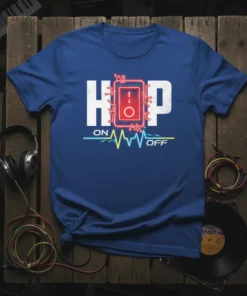 HOP ON OFF stylish graphic design printed on comfortable cotton t-shirt