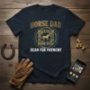 Horse Dad Scan For Payment t-shirt with QR code and horse graphic
