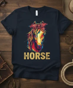 Horse T-Shirt eye-catching graphic design printed on comfortable cotton t-shirt