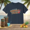 How about a nice HAWAIIAN PUNCH text with a splashing pitcher graphic on a navy t-shirt