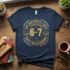 Quote "How Many Nights A Week Should Be Reading? 6-7" on a navy t-shirt with book and constellation graphics