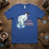 Funny Christmas t-shirt with the text "How Snowflakes are really made!" featuring a humorous snowman design