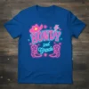 Howdy 2nd Grade text with cowboy boots, hat, and lightning bolt graphic on a royal blue t-shirt