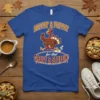 Thanksgiving t-shirt with "HUFFIN' & PUFFIN' for that GRAVY & STUFFIN'" text and a cartoon turkey character