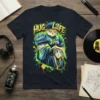 Hug Life T-Shirt featuring three cats dressed in hip hop attire with gold chains and baseball caps