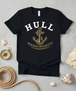 Hull Massachusetts Anchor T-Shirt unique graphic design printed on comfortable cotton t-shirt