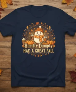 Humtty Dumpty HAD A GREAT FALL creative graphic design printed on comfortable cotton t-shirt