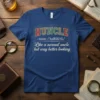 Hun: Like a normal uncle but way better looking t-shirt with vintage typography. Features the word "HUN" in large letters