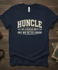 HUNUCLE LIKE A REGULAR text design featuring creative typography on quality t-shirt