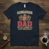 HUNGARIAN DAD JUST LIKE text design featuring stylish typography on quality t-shirt