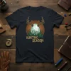 Hunting Season Easter Egg T-Shirt featuring a deer antler-adorned egg among grass