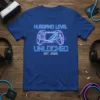 Husband Level Unlocked Est. 2025 T-Shirt with neon gaming controller graphic