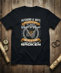 Husband & Wife Not text design featuring stylish typography on quality t-shirt
