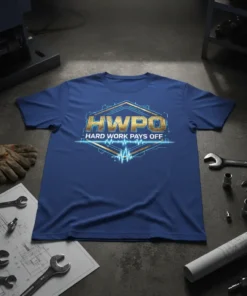 HWPO HARD WORK PAYS OFF creative graphic design printed on comfortable cotton t-shirt