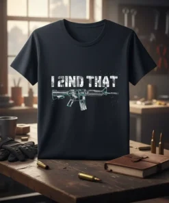 I 2ND THAT text with an AR-15 rifle graphic on a black t-shirt