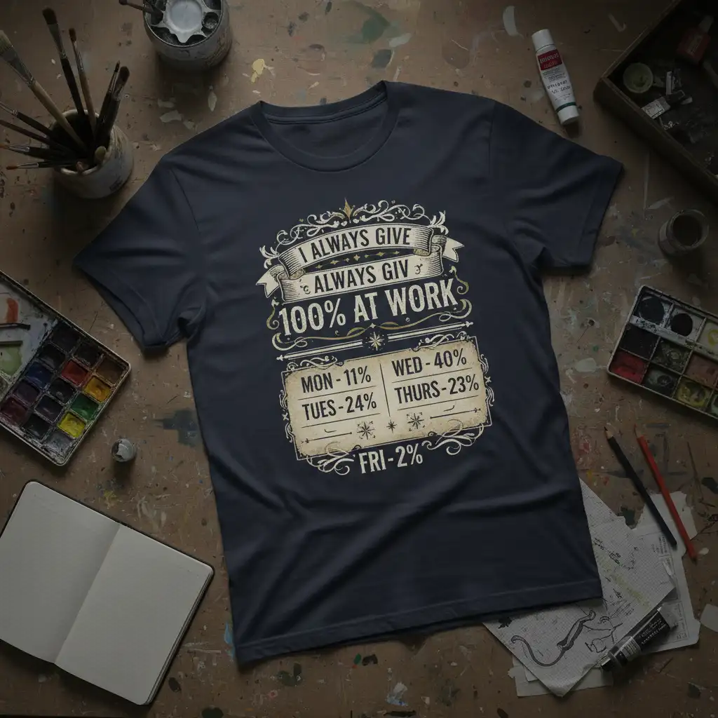 I ALWAYS GIVE ALWAYS quote printed with unique artwork on soft premium material t-shirt design