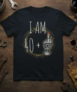 I AM 40 + unique graphic design printed on comfortable cotton t-shirt