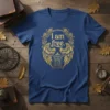 I am free. quote t-shirt with golden wings and birdcage graphic, inspirational apparel
