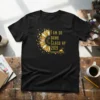 Black t-shirt with yellow text "I AM SO DONG CLASS OF 2019 SENIOR YEAR SURVIVOR" and a sunflower graphic