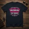 Bold pink and white text on a black t-shirt: "I AM WHO I AM YOUR APPROVAL ISN'T NEEDED" with lightning