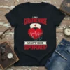 I Am A Geriatric Nurse What's Your Superpower t-shirt design featuring a heart with a stethoscope and a nurse's cap