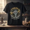 Skeleton hand holding a wrench with text "I Can Fix A Lot Of Things But I Can't Fix Stupid" on