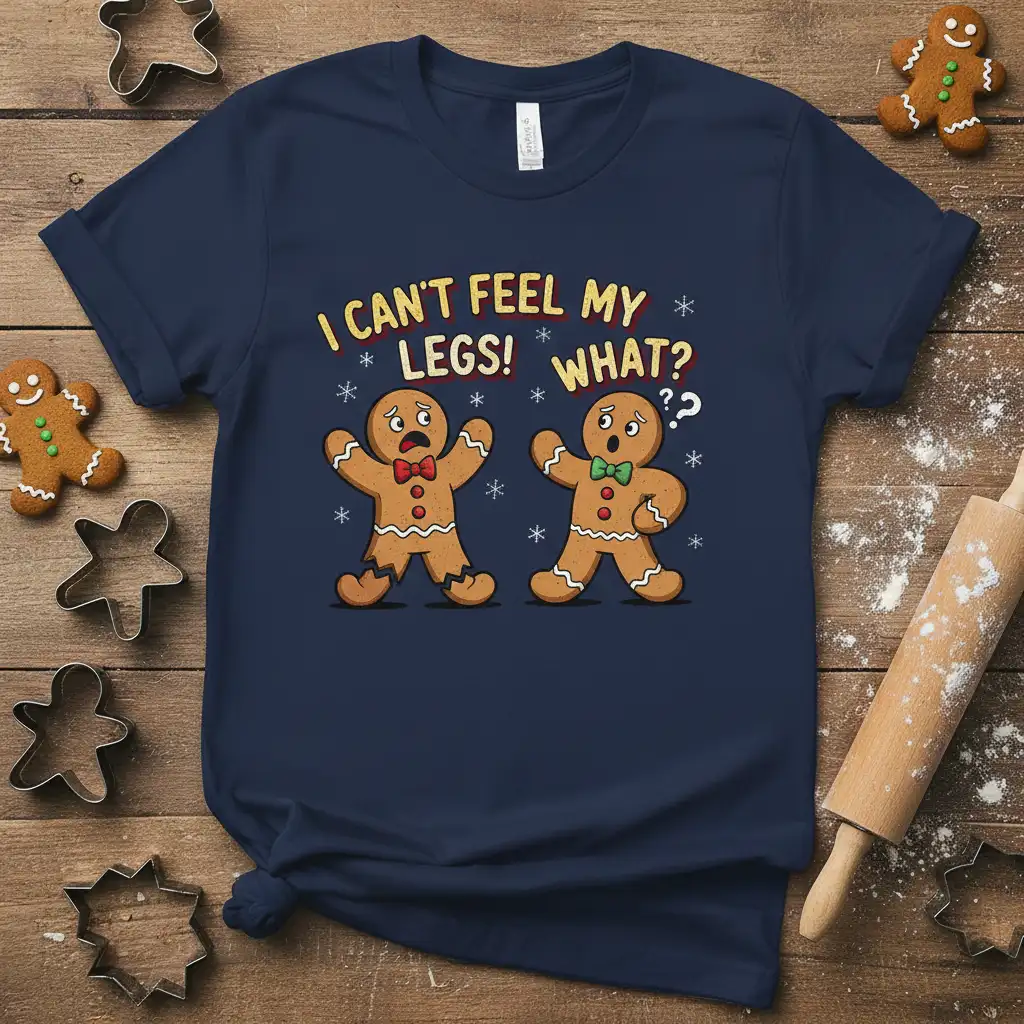 I CAN'T FEEL MY LEGS! WHAT? eye-catching design printed on quality cotton blend creating a standout t-shirt