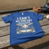 I CAN'T MY SON HAS Baseball t-shirt with crossed bats and baseball graphic