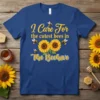 I Care For The Cutest Bees In The Beehive t-shirt with sunflowers and bees graphic