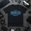 T-shirt with "I Code In Python Periodically" text and periodic table elements spelling Python