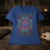 I Could Be Meaner quote t-shirt with gothic roses and fiery emblem graphic, available in multiple sizes and colors