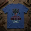 I Could Be Meater t-shirt design with a fierce black panther, red glowing eyes, and crossed swords graphic
