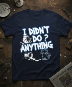I DIDN'T DO ? ANYTHING eye-catching graphic design printed on comfortable cotton t-shirt