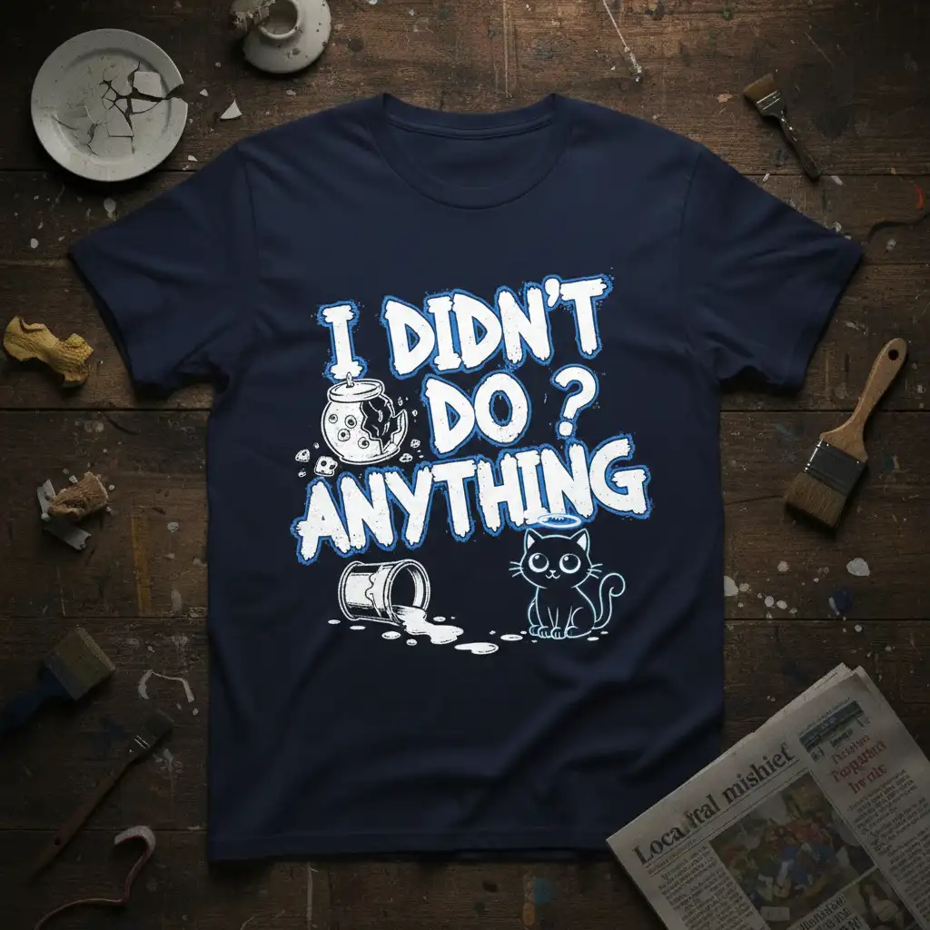I DIDN'T DO ? ANYTHING unique artwork printed on quality cotton blend creating a standout t-shirt