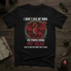 Black t-shirt with red dragon graphic and quote "I Didn't Lose My Mind The People Inside My Head Stole It