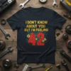 I Don't Know About You But I'm Feeling 42 T-Shirt with circuit board design and large red number 42