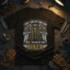 I Don't Ride My Own Bike But I Do Ride My Own Biker quote on a black t-shirt with a