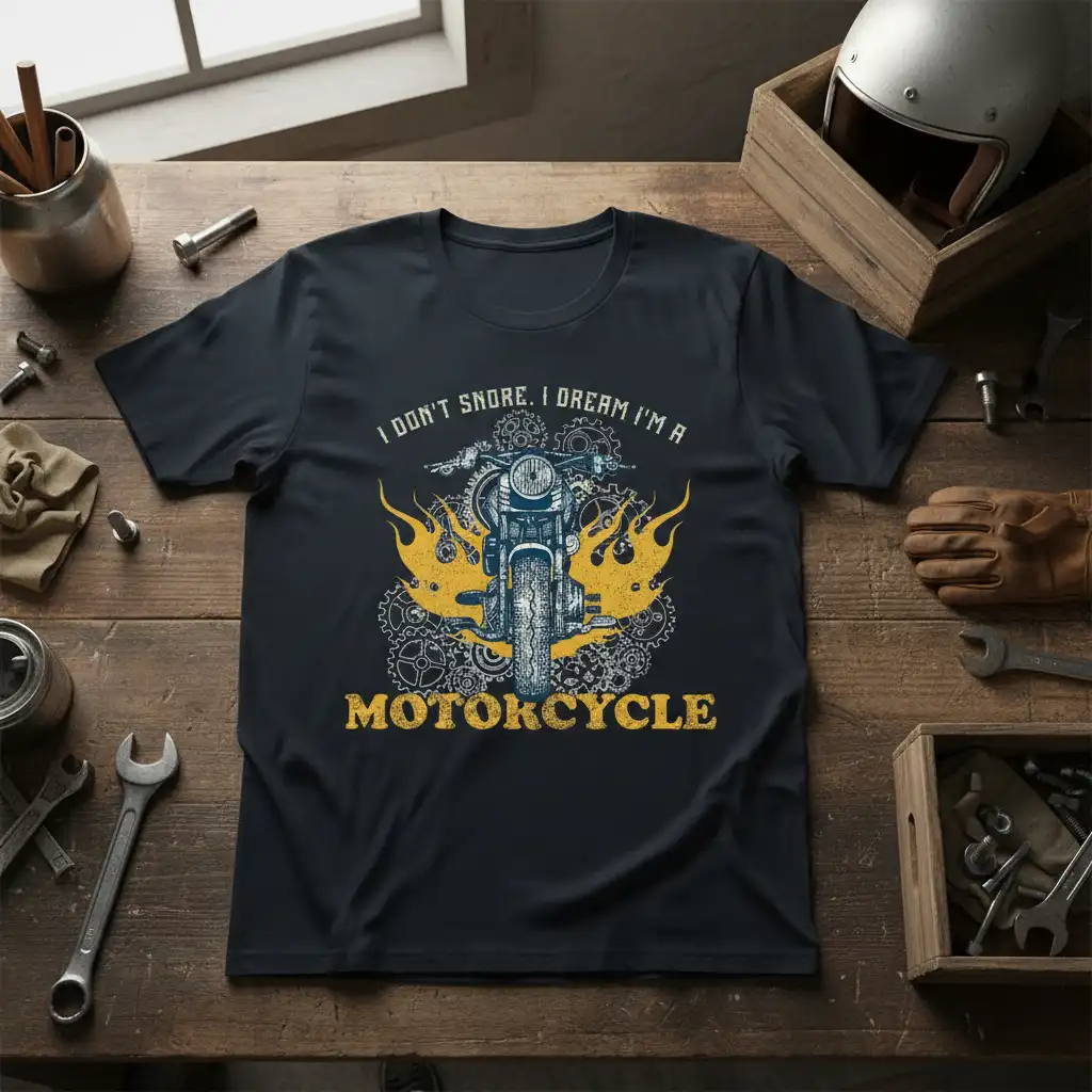 I DON'T SNORE. I quote printed with detailed print on breathable fabric t-shirt design