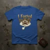 I Farted Steampunk T-Shirt with a cartoon cloud, mustache, goggles, and gears