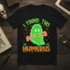 Green neon ghost holding a bone with "I Found This Humerus" text in orange, Halloween theme