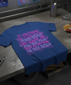 I GIVE GOOD HEAD TO MAKE UP FOR THE FACT THAT I'M NOT GOOD IN THE HEAD quote t-shirt design