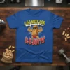 Funny "I Go Nuts For H-E-Butts" t-shirt design with a muscular peanut character flexing