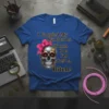 I Googled My Symptoms Turns Out I'm Just A Bitch! text with a steampunk skull graphic on a blue t-shirt
