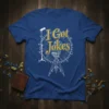 I Got Jokes t-shirt design featuring a vintage microphone and starburst graphic