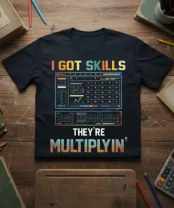 I GOT SKILLS THEY'RE MULTIPLYIN' unique graphic design printed on comfortable cotton t-shirt
