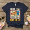I Got That Dog In Me t-shirt with retro hot dog, soda, and price design