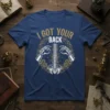 I GOT YOUR BACK t-shirt with a detailed spine graphic and robotic hands, suitable for chiropractors or physical therapists